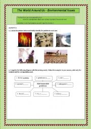 English Worksheet: Environmental Issues - Key is included
