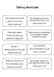 English Worksheet: Questions abour jobs