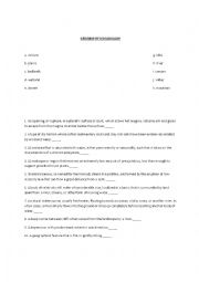 English Worksheet: Geographic Vocab