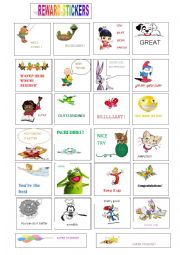 English Worksheet: REWARD STICKERS