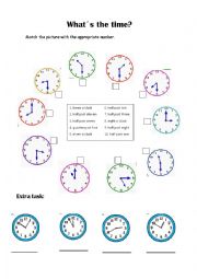 English Worksheet: Whats the time?