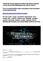 Resident Evil: Retribution Opening Lines Video Segment