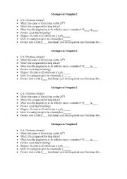 English Worksheet: Madagascar Penguins Christmas Episode 2