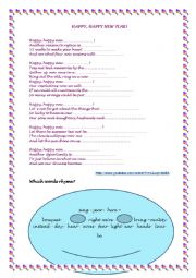 English Worksheet: HAPPY, HAPPY NEW YEAR