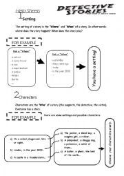 English Worksheet: how to write a detective story