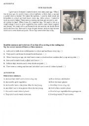 English Worksheet: Old Days_Used to_practice