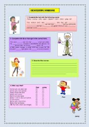 English Worksheet: Describing someone