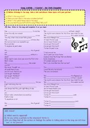 English Worksheet: Song - Used to