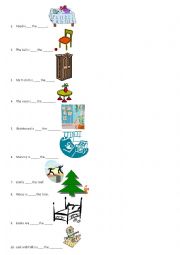 English Worksheet: Prepositions (in/on/under)