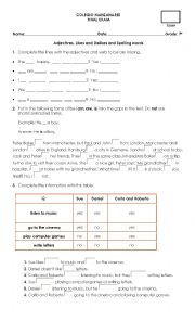 Adjectives, Likes and Dislikes and Spelling words 