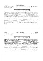 English Worksheet: lesson plan