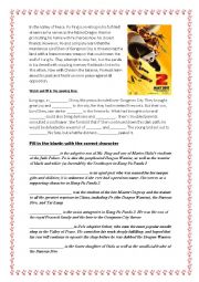 Kung Fu Panda 2 [Movie Activity Worksheet] [A2 to B1]