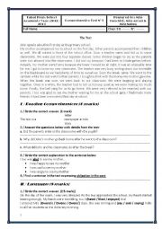 English Worksheet: A comprehensive test