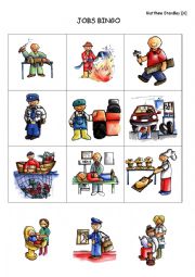 English Worksheet: I am a (police officer) Bingo game