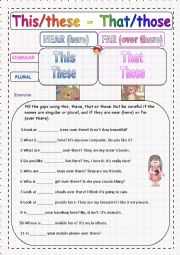 English Worksheet: THIS THAT THESE THOSE demonstratives