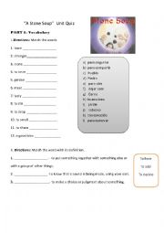 English Worksheet: A Stone Soup