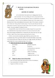 English Worksheet: History of Camping