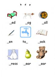 English Worksheet: b,d and p