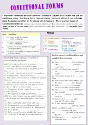 English Worksheet: conditional forms 