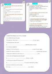 English Worksheet: will    or   going to