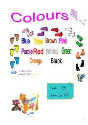 English Worksheet: Colours