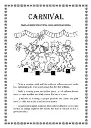 English Worksheet: CARNIVAL GUESS WHO