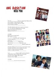 English Worksheet: Kiss you by One Direction