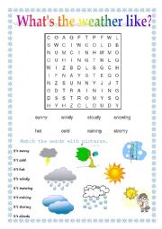 English Worksheet: Whats the weather like?