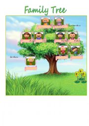 English Worksheet: Family tree