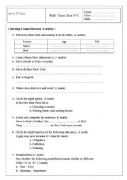 English Worksheet: 8th form test