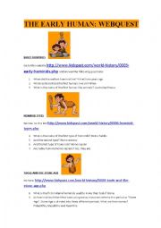 English Worksheet: Early Human: Webquest (key)