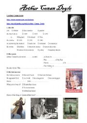 English Worksheet: Arthur Conan Doyle webquest