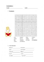 English Worksheet: FRUIT AND VEGETABLES