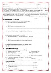 English Worksheet: global test