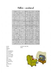 English Worksheet: Hobbies wordsearch