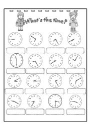 English Worksheet: Hodiny