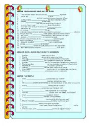 English Worksheet: grammar test (compounds, relative pronouns, past simple)