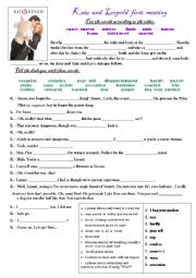 English Worksheet: Kate and Leopold  (a short video activity on morning regimen +  dialogue gap filling - with keys) 