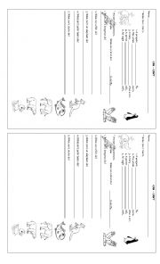 English Worksheet: Can-Cant