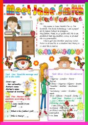 English Worksheet: Meet Jane Smith