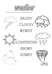 English Worksheet: weather