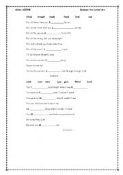 English Worksheet: Song