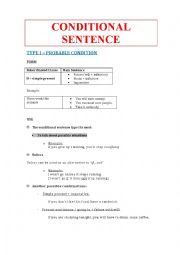 English Worksheet: Coditionals Type I II III adjusted