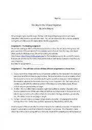 English Worksheet: The Boy in the Striped Pajamas
