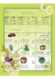 English Worksheet: verb to be