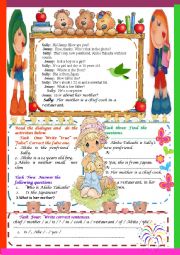 English Worksheet: Sallys penfriend