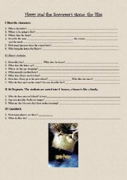 English Worksheet: Harry Potter and the Sorcerers Stone