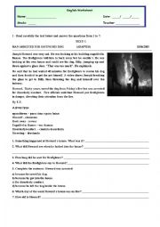 English Worksheet: SAVING A DOG