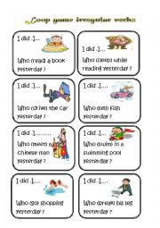 English Worksheet: loop game (irregular verbs)