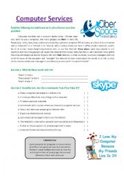 English Worksheet: Computer Services